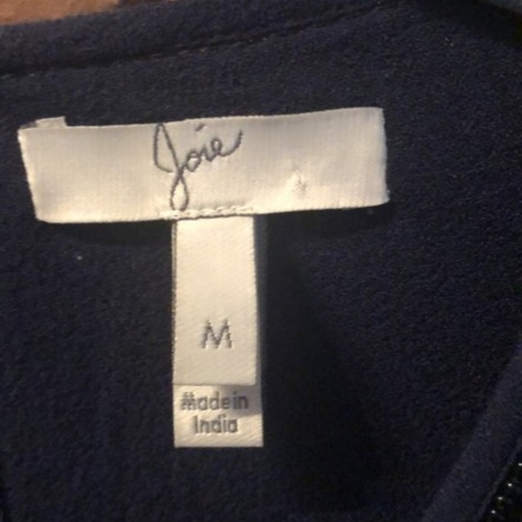 Navy blouse with black beading - Picture 5 of 6